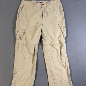 Under Armour Mens Convertible Ripstop‎ Cargo Hiking Pants W38 L30 Beige Outdoor